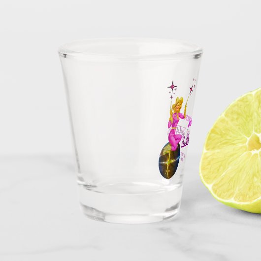 Disco Cowgirl retro Bachelorette Party Shot Glas (Links)