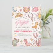 Disco Cowgirl Rodeo 2e verjaardag Kaart (Staand voorkant)