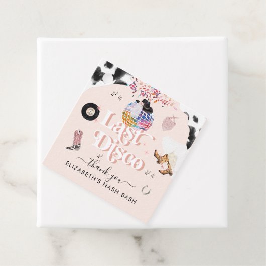 Disco Cowgirl Rodeo | Bachelorette Hartelijk dank Bedankjes Labels (In situ)