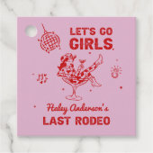 Disco Cowgirl Rodeo Bachelorette Weekend Bedankjes Labels (Voorkant)