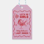 Disco Cowgirl Rodeo Bachelorette Weekend Cadeaulabel (Achterkant)