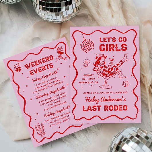 Disco Cowgirl Rodeo Bachelorette-weekend Kaart