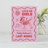Disco Cowgirl Rodeo Bachelorette-weekend Kaart (Staand voorkant)