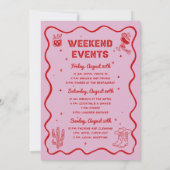 Disco Cowgirl Rodeo Bachelorette-weekend Kaart (Achterkant)