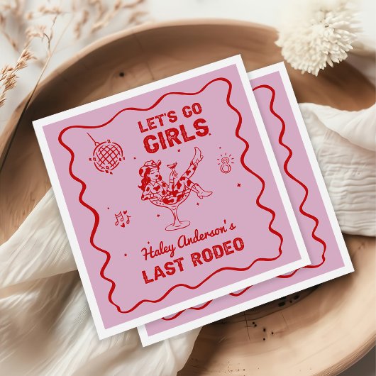 Disco Cowgirl Rodeo Bachelorette Weekend Servet