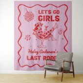 Disco Cowgirl Rodeo Bachelorette Weekend Wandkleed (In situ)