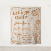 Disco Cowgirl Rodeo Bachelorette Weekend Wandkleed (Voorkant)