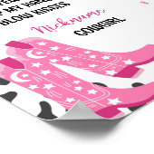 Disco Cowgirl Rodeo Eerste Verjaardag Mijlpaal tek Poster (Hoek)