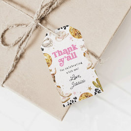 Disco Cowgirl Rodeo Pink Birthday Party Thank You Cadeaulabel