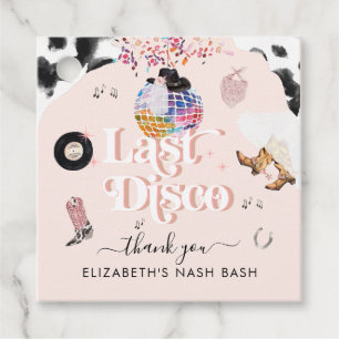 Disco Cowgirl Rodeo Trouwcadeau Dank je Bedankjes Labels