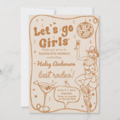 Disco Cowgirl Rodeo vrijgezellenweekend Kaart (Voorkant)