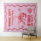 Disco Cowgirl Rodeo vrijgezellenweekend Wandkleed (In Situ (horizontaal))