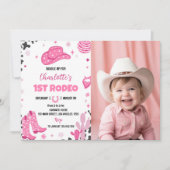 Disco Cowgirl Rodeo Westerne Verjaardagsuitnodigin Kaart (Voorkant)