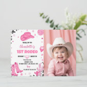 Disco Cowgirl Rodeo Westerne Verjaardagsuitnodigin Kaart (Staand voorkant)