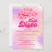 Disco Cowgirl Roze Rodeo Bachelorette Party Kaart (Voorkant)
