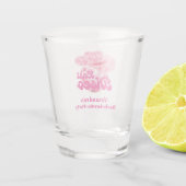 Disco Cowgirl Roze Rodeo Bachelorette Party Shot Glas (Achterkant)
