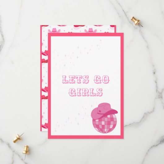 Disco Cowgirl Save The Date (Voorkant / Achterkant in situ)