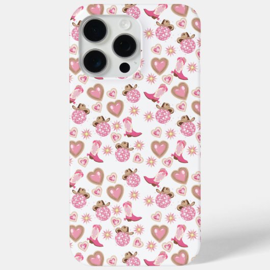 Disco Cowgirl Valentine iPhone Phone Case (Achterkant)