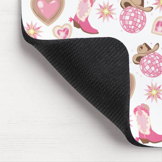 Disco Cowgirl Valentine Mouse Pad Muismat (Hoek)