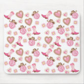 Disco Cowgirl Valentine Mouse Pad Muismat (Voorkant)