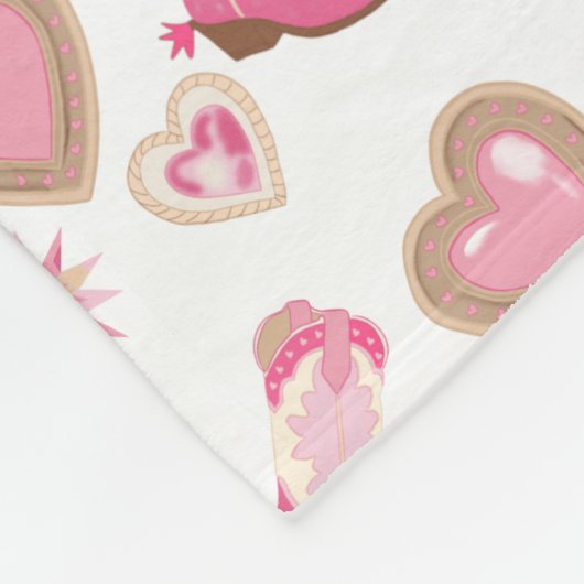 Disco Cowgirl Valentine Small Fleece Blanket (Hoek)