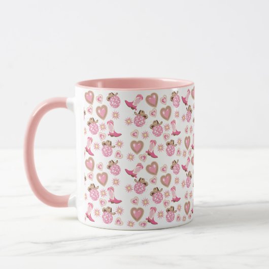 Disco Cowgirl Valentine Two-Tone Mug Mok (Links)
