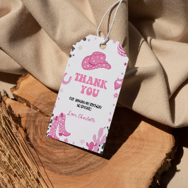Disco Cowgirl Verjaardag Bedankt Label Cadeaulabel