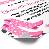 Disco Cowgirl Verjaardag Tijd Capsule Teken Poster (Hoek)