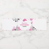 Disco Cowgirl Verjaardagsfeestje Waterfles Label Waterfles Etiket (Enkel label)