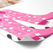 Disco Cowgirl Verjaardagsfoto Milestone Poster (Hoek)