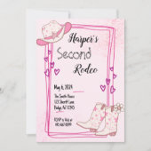 Disco Cowgirl verjaardagsuitnodiging Kaart (Voorkant)