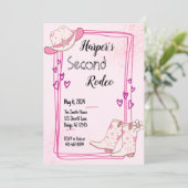 Disco Cowgirl verjaardagsuitnodiging Kaart (Staand voorkant)