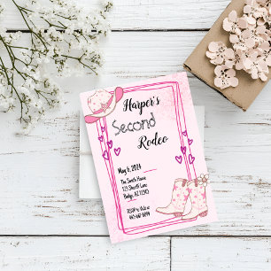 Disco Cowgirl verjaardagsuitnodiging Kaart