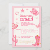 Disco Cowgirl vrijgezellenfeest Kaart (Achterkant)