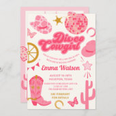 Disco Cowgirl vrijgezellenfeest Kaart (Voorkant / Achterkant)