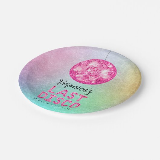 Disco Cowgirl vrijgezellenfeest Papieren Bordje (Gekanteld)