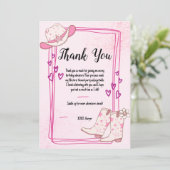 Disco Cowgirls Thank You Card Bedankkaart (Staand voorkant)