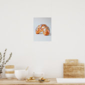 Disco Croissant Print Glitter Croissant Poster Pop (Keuken)