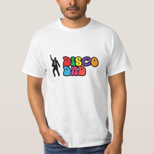 Disco Dad - A Psychedelic Gift for Dad T-shirt (Voorkant)