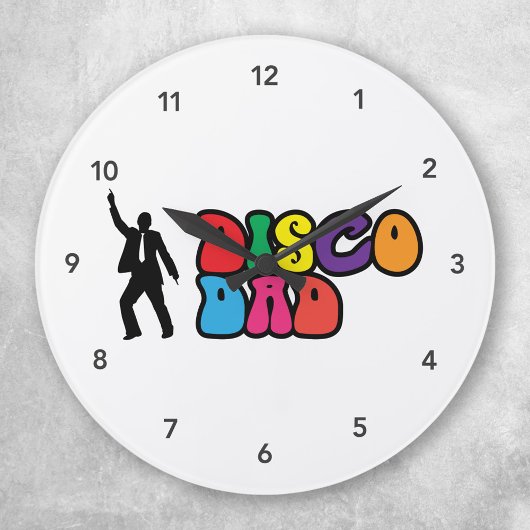 Disco Dad Clock - Voor de Jong in het hart Grote Klok