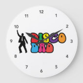 Disco Dad Clock - Voor de Jong in het hart Grote Klok (Voorkant)