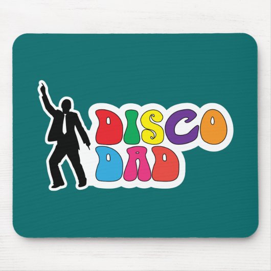 Disco Dad Mousepad - A Funny Vaderdag Gift Muismat (Voorkant)
