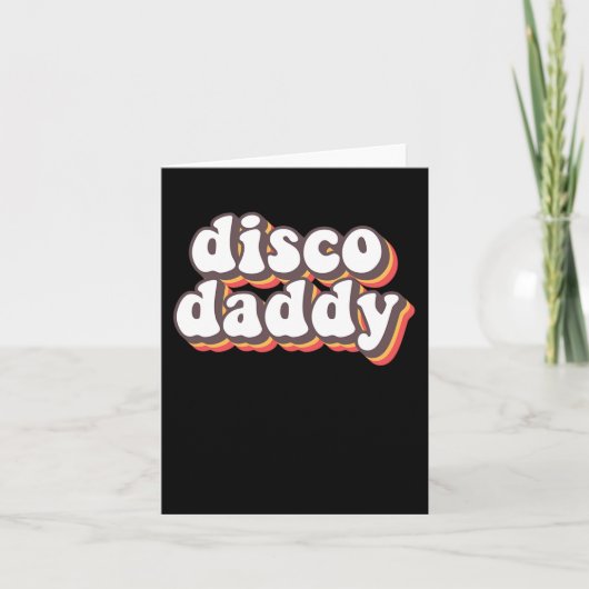 Disco Daddy Groovy Retro Hippie 70s Disco Outfits Kaart (Voorkant)