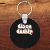 Disco Daddy Groovy Retro Hippie 70s Disco Outfits Sleutelhanger (Voorkant)