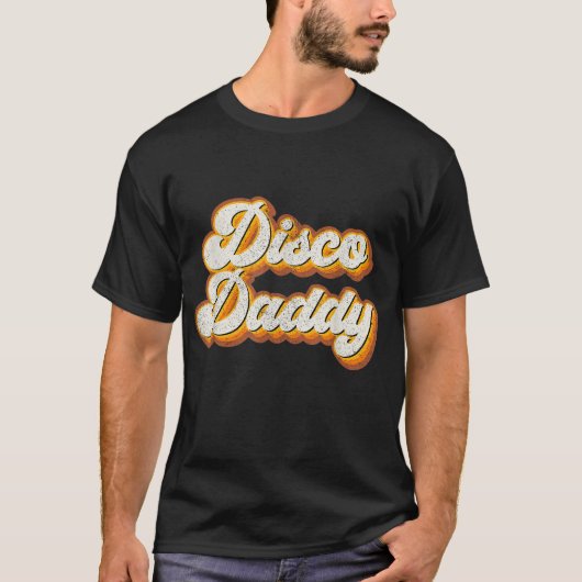 Disco Daddy Retro Matching 60's 70s Feestkostuum T-shirt (Voorkant)