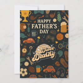 Disco Daddy Vaders Dag Muziek Gift Kaarten