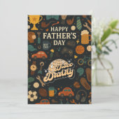 Disco Daddy Vaders Dag Muziek Gift Kaarten (Staand voorkant)