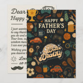 Disco Daddy Vaders Dag Muziek Gift Kaarten (Voorkant / Achterkant)