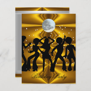 Disco Dance Birthday Party disco ball-uitnodiging Kaart