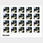 Disco Dance Birthday Party Favor Labels (Vel)